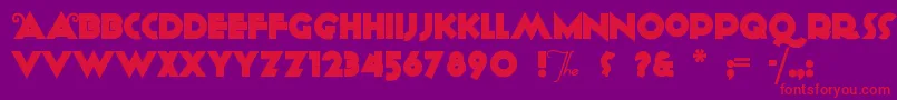 Police ANAGRAM – polices rouges sur fond violet