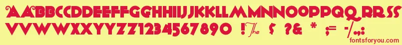 ANAGRAM Font – Red Fonts on Yellow Background