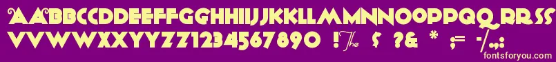 Police ANAGRAM – polices jaunes sur fond violet