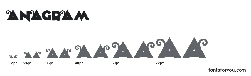 Größen der Schriftart ANAGRAM (119476)