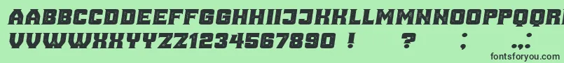 フォントAnaGrunged Italic – 緑の背景に黒い文字