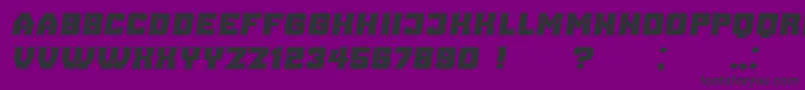 AnaGrunged Italic Font – Black Fonts on Purple Background