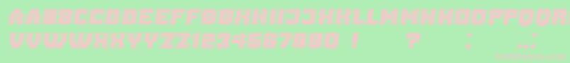 AnaGrunged Italic Font – Pink Fonts on Green Background