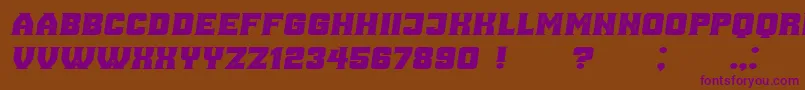 Шрифт AnaGrunged Italic – фиолетовые шрифты на коричневом фоне