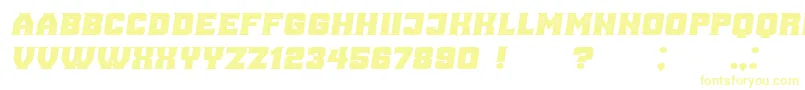 Czcionka AnaGrunged Italic – żółte czcionki
