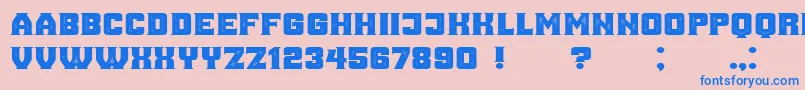 AnaGrunged-Schriftart – Blaue Schriften auf rosa Hintergrund