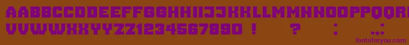 AnaGrunged Font – Purple Fonts on Brown Background