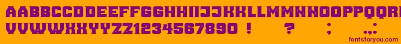 AnaGrunged-Schriftart – Violette Schriften auf orangefarbenem Hintergrund