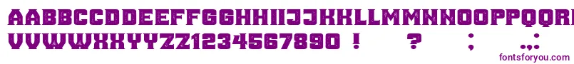 AnaGrunged-Schriftart – Violette Schriften auf weißem Hintergrund