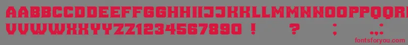 AnaGrunged Font – Red Fonts on Gray Background