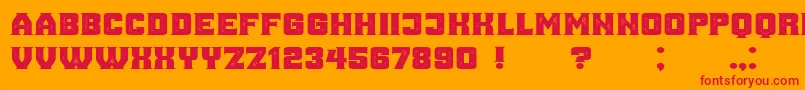 AnaGrunged Font – Red Fonts on Orange Background