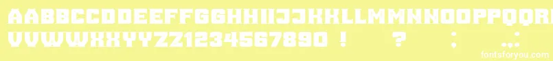 AnaGrunged Font – White Fonts on Yellow Background