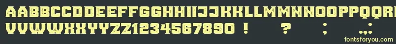 AnaGrunged Font – Yellow Fonts on Black Background