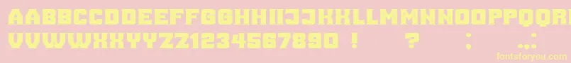 AnaGrunged Font – Yellow Fonts on Pink Background