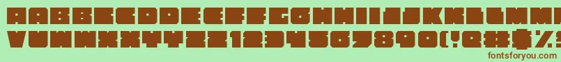 anakefka Font – Brown Fonts on Green Background