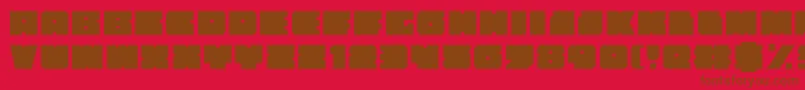 フォントanakefka – 赤い背景に茶色の文字