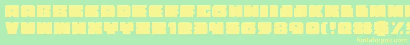 anakefka Font – Yellow Fonts on Green Background