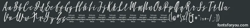 MollucaItalicFree-Schriftart – Weiße Schriften