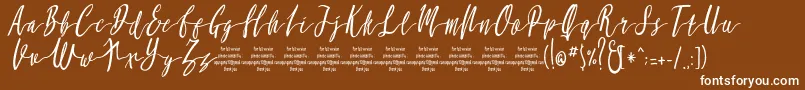 MollucaItalicFree Font – White Fonts on Brown Background