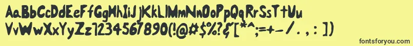 analgesics Font – Black Fonts on Yellow Background
