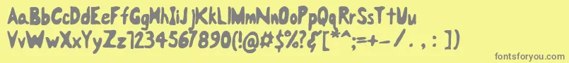 analgesics Font – Gray Fonts on Yellow Background