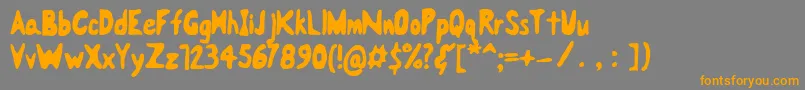 analgesics Font – Orange Fonts on Gray Background