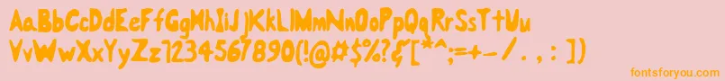 analgesics Font – Orange Fonts on Pink Background