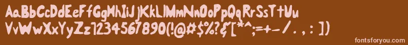 analgesics Font – Pink Fonts on Brown Background