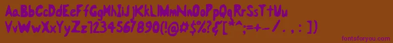 analgesics Font – Purple Fonts on Brown Background