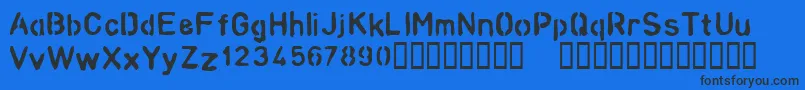 ANALOG Font – Black Fonts on Blue Background