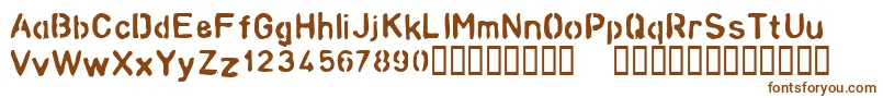 ANALOG-fontti – ruskeat fontit valkoisella taustalla