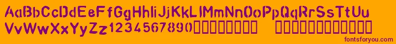 Шрифт ANALOG – фиолетовые шрифты на оранжевом фоне