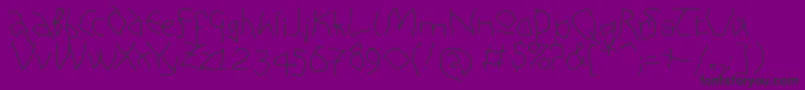 AnAlphaBetIsm Medium-Schriftart – Schwarze Schriften auf violettem Hintergrund