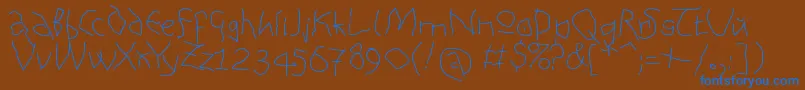 fuente AnAlphaBetIsm Medium – Fuentes Azules Sobre Fondo Marrón