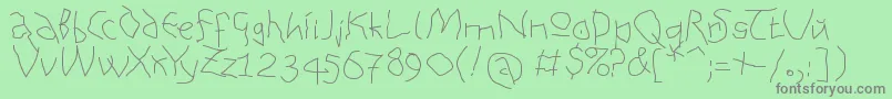 Police AnAlphaBetIsm Medium – polices grises sur fond vert