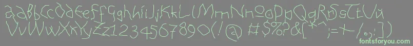Saiba mais sobre a fonte AnAlphaBetIsm Medium Fonte AnAlphaBetIsm Medium – fontes verdes em um fundo cinza