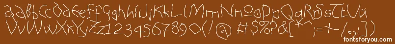 Police AnAlphaBetIsm Medium – polices blanches sur fond brun