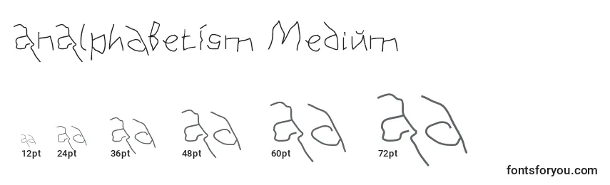 Размеры шрифта AnAlphaBetIsm Medium