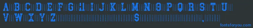 Analyst Font – Blue Fonts on Black Background