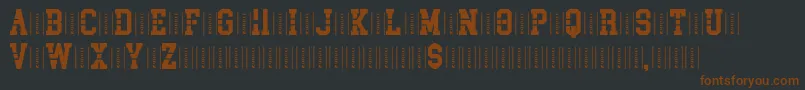Analyst Font – Brown Fonts on Black Background