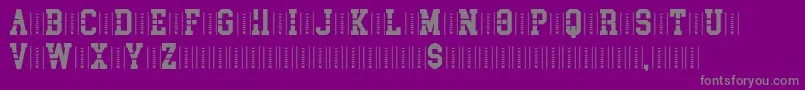 Analyst-Schriftart – Graue Schriften auf violettem Hintergrund