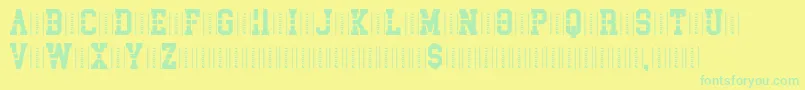 Analyst Font – Green Fonts on Yellow Background