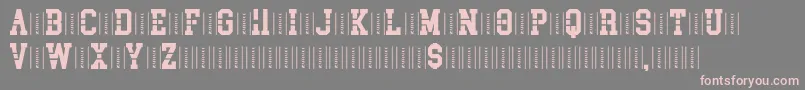 Analyst Font – Pink Fonts on Gray Background