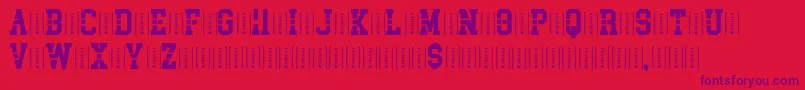 Analyst Font – Purple Fonts on Red Background