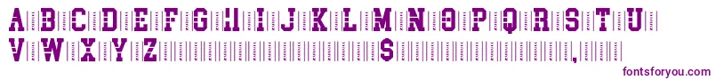 Analyst Font – Purple Fonts on White Background