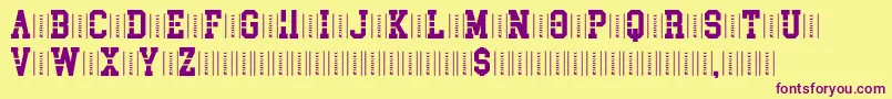 Analyst Font – Purple Fonts on Yellow Background