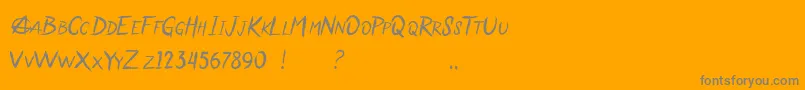 Anarchaos Font – Gray Fonts on Orange Background