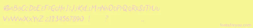 Anarchaos Font – Pink Fonts on Yellow Background