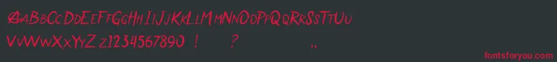 Anarchaos Font – Red Fonts on Black Background