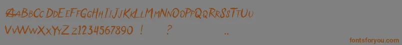 Anarchaos Font – Brown Fonts on Gray Background